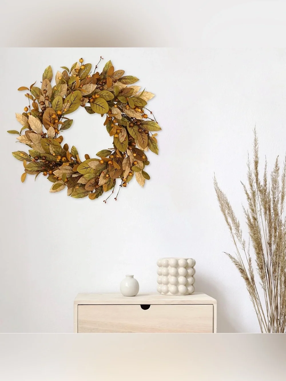 20'' Fall Wreath Berry Garland Autumn Wreath